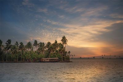 Lake Vembanand in Kerala